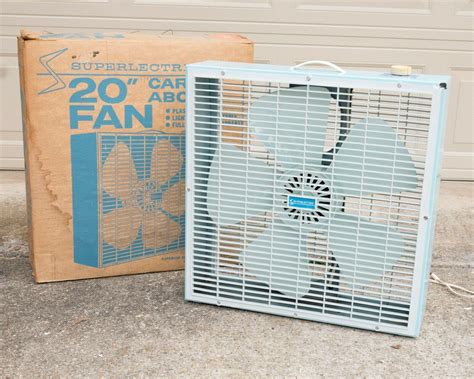 vintage metal box fan|antique box fans.